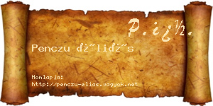 Penczu Éliás névjegykártya